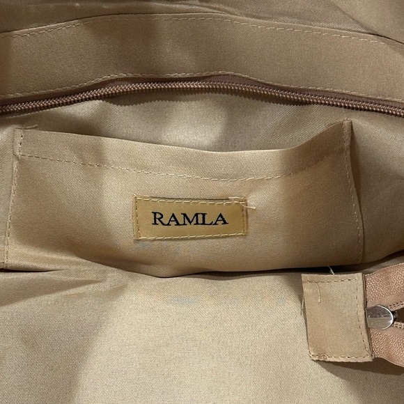 Ramla Raffia Bag Half Moon Woven Clutch Tan Beachy Boho Selling Sunset Straw NWT - Picture 9 of 12
